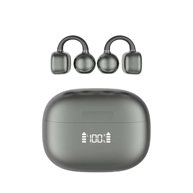 PAXA Earclip C7 Clip-On Design Wireless Earphones, Upgraded Panoramic Sound Headset, Comfortable Wearing & IPX5 Waterproof Sports Earbuds for Work, Fitness