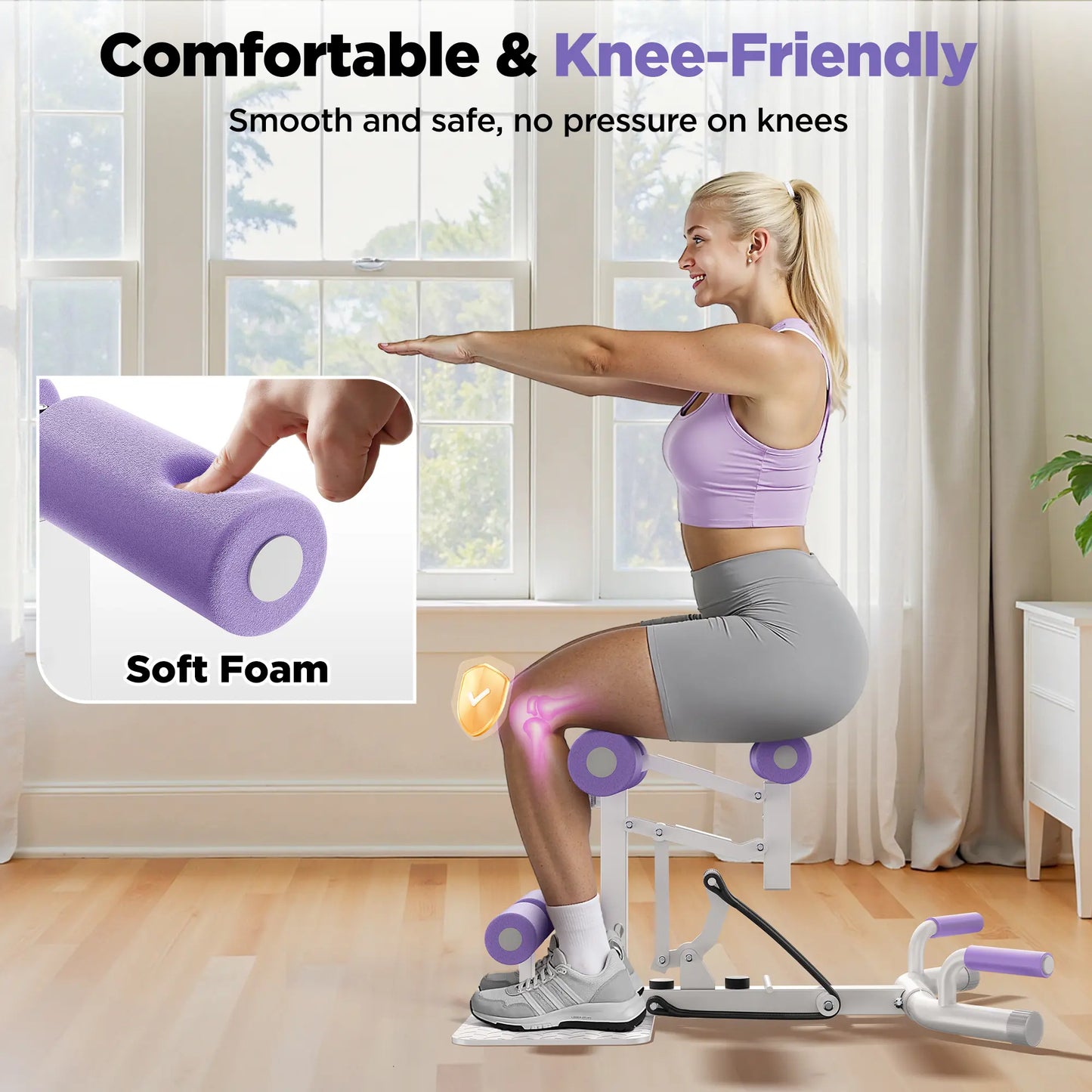 Feierdun Dq2-Upgraded Adjustable Deep Squat Machine, Glutes Workout for Home Gym Workout Training, Sit up Machine for Abs and Muscle Building, Abdominal Bench, Push up Fitness Equipment, Tiktokshopblackfriday#Summervibes Summervibes
