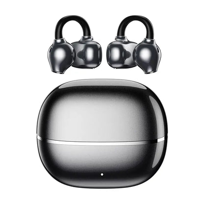PAXA Earclip C7 Clip-On Design Wireless Earphones, Upgraded Panoramic Sound Headset, Comfortable Wearing & IPX5 Waterproof Sports Earbuds for Work, Fitness