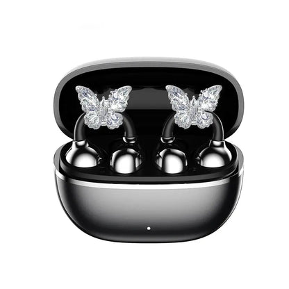 PAXA Earclip C7 Clip-On Design Wireless Earphones, Upgraded Panoramic Sound Headset, Comfortable Wearing & IPX5 Waterproof Sports Earbuds for Work, Fitness
