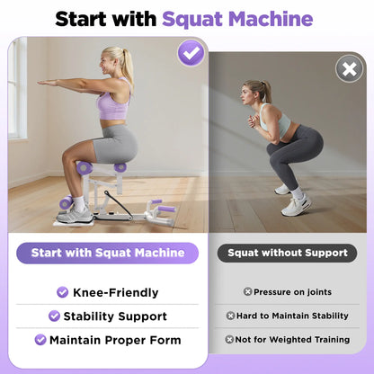 Feierdun Dq2-Upgraded Adjustable Deep Squat Machine, Glutes Workout for Home Gym Workout Training, Sit up Machine for Abs and Muscle Building, Abdominal Bench, Push up Fitness Equipment, Tiktokshopblackfriday#Summervibes Summervibes